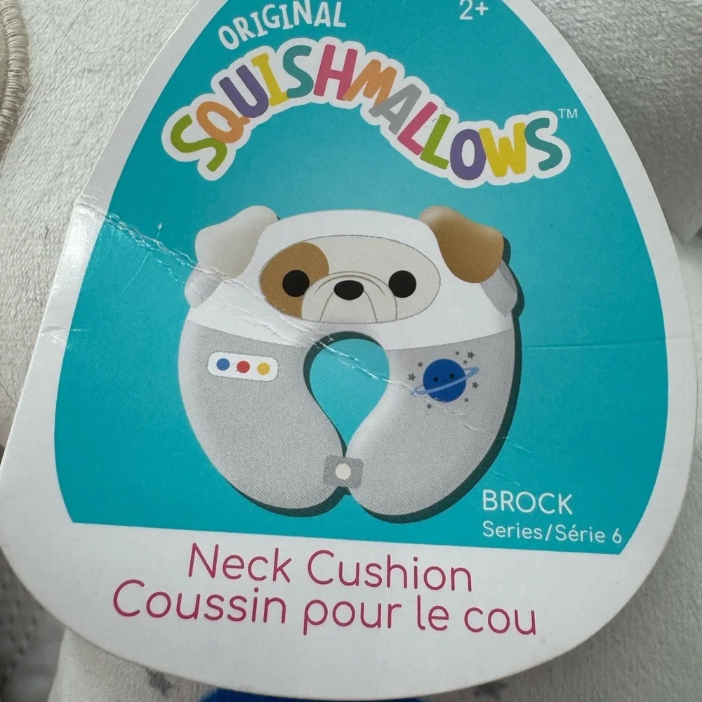 Squishmallows Space Kids Pillow Neck Collection Travel Series 6 Brock Bulldog - Picture 5 of 6